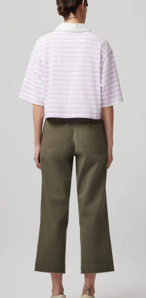 Jersey Short Sleeve Stripe Polo
