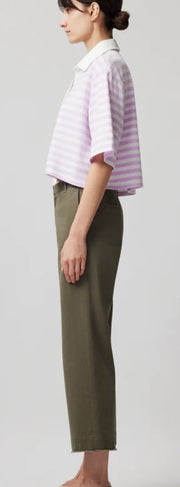 Jersey Short Sleeve Stripe Polo